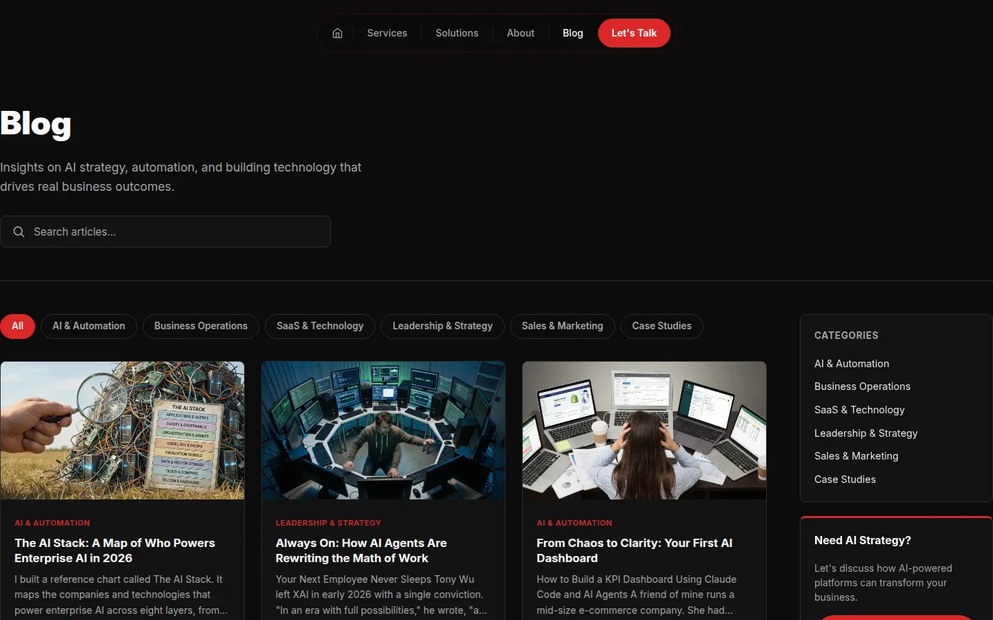 Blog Listing & Post Pages