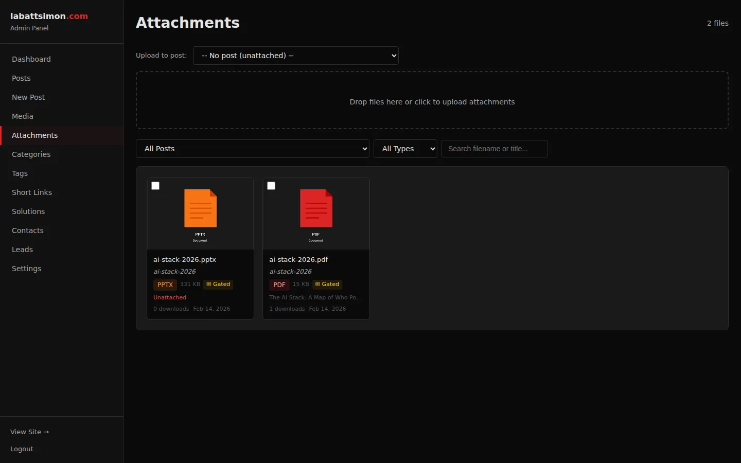 Attachments Manager