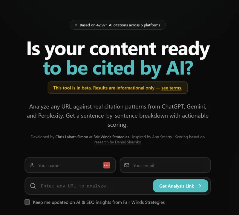 Atomic — AI Citation Readiness Analyzer